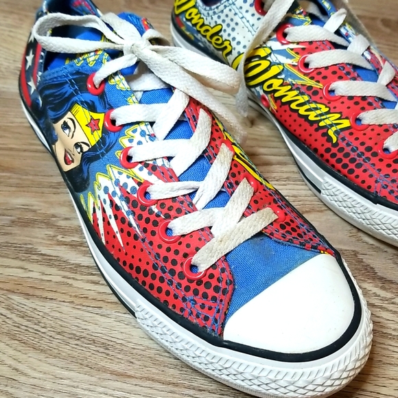 Converse Other - Converse All Star Wonder Woman  Sneakers Size 8 Tennis Shoes